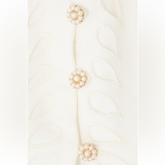 NWT HEMANT AND NANDITA Runa Waistcoat in Off White size small - Picture 3 of 8